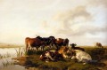 The Lowland Herd farm animals cattle Thomas Sidney Cooper